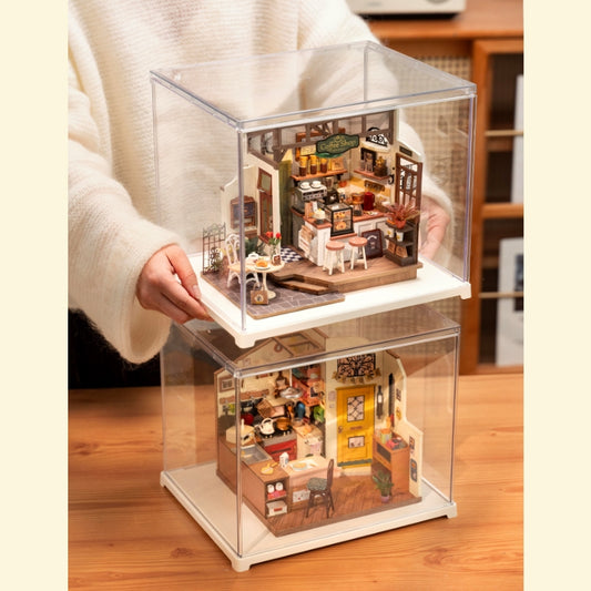 ACRYLIC DUST COVER BOX FOR WOODEN MINIATURE HOUSE KITS