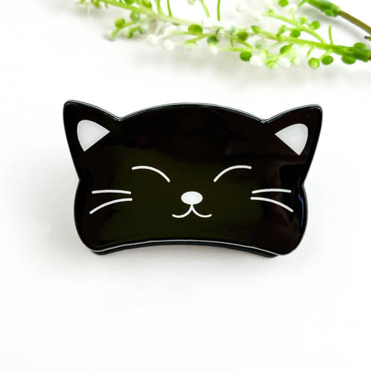CUTE BLACK CAT HAIR CLAW