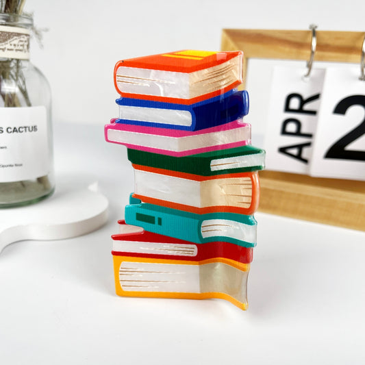 BOOK STACK HAIR CLAW CLIP