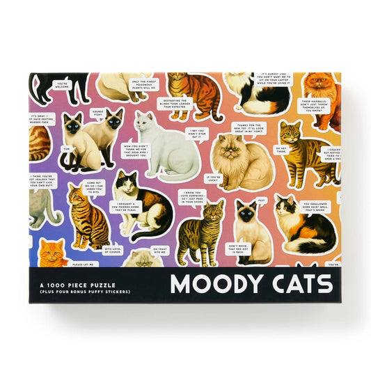 MOODY CATS 1000 PIECE PUZZLE