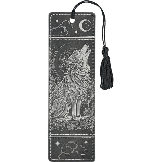 WOLF ARTISAN VEGAN LEATHER BOOKMARK