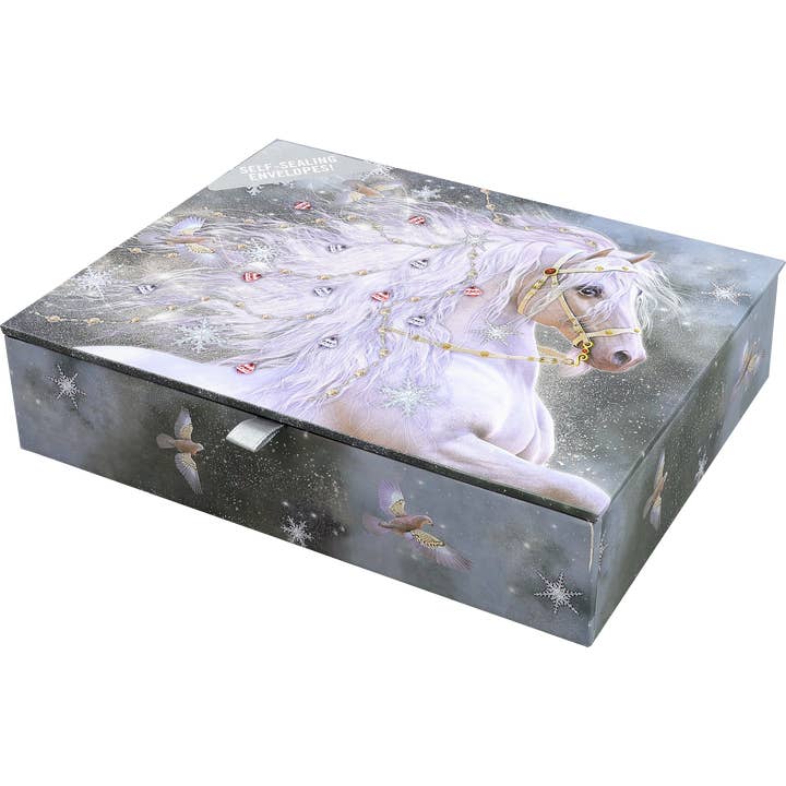 FESTIVE HORSE DELUXE BOXED HOLIDAY CARDS
