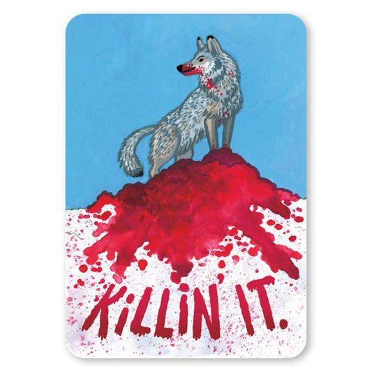 KILLIN IT WOLF STICKER