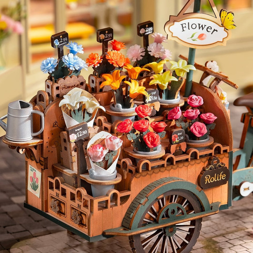BLOSSOM FLOWER CART WOODEN MINATURE KIT