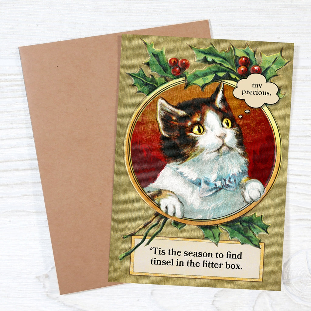 'TIS THE SEASON TO FIND TINSEL....CHRISTAMS CARD