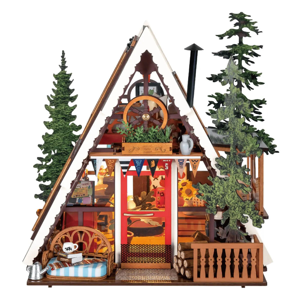 A-FRAME CABIN DIY MINIATURE HOUSE KIT (DG181)