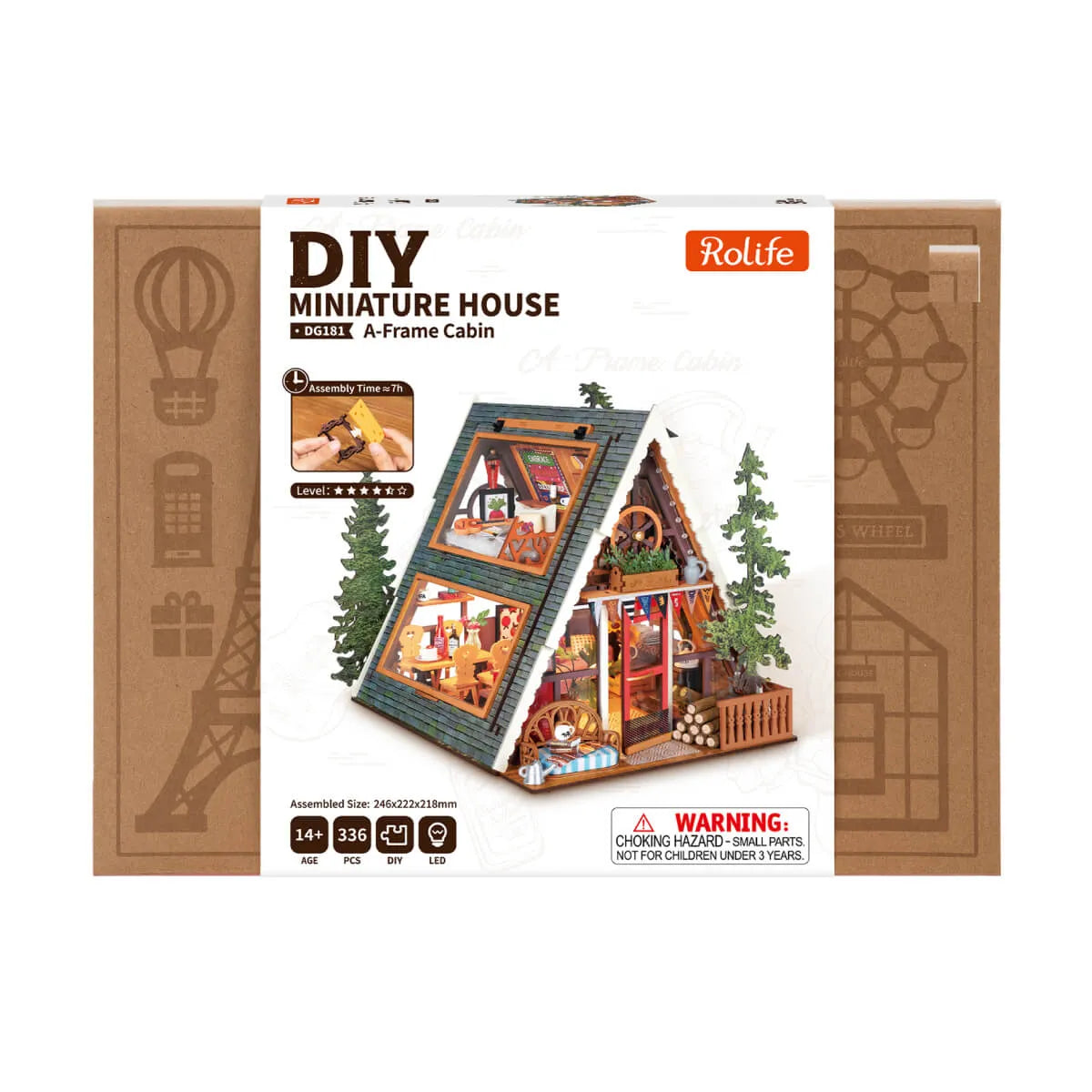 A-FRAME CABIN DIY MINIATURE HOUSE KIT (DG181)