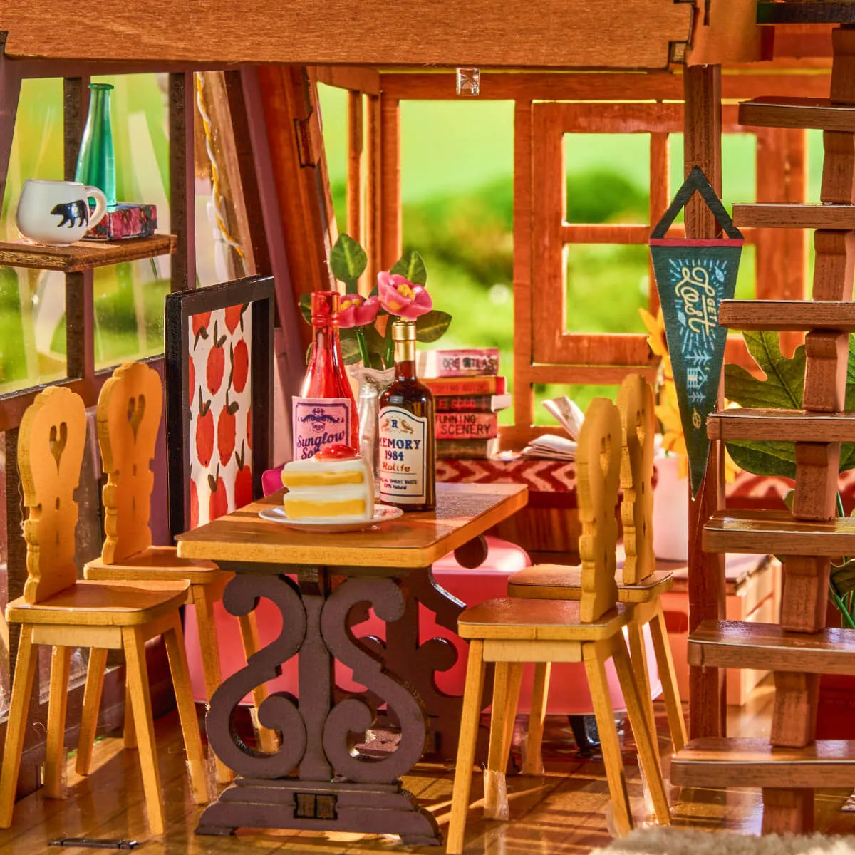 A-FRAME CABIN DIY MINIATURE HOUSE KIT (DG181)