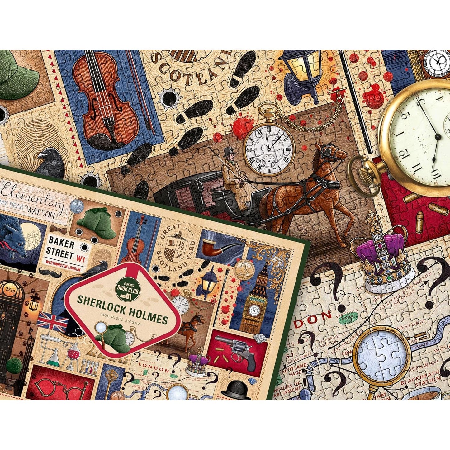 ELEMENTARY MY DEAR WATSON, SHERLOCK HOLMES 1000PC PUZZLE