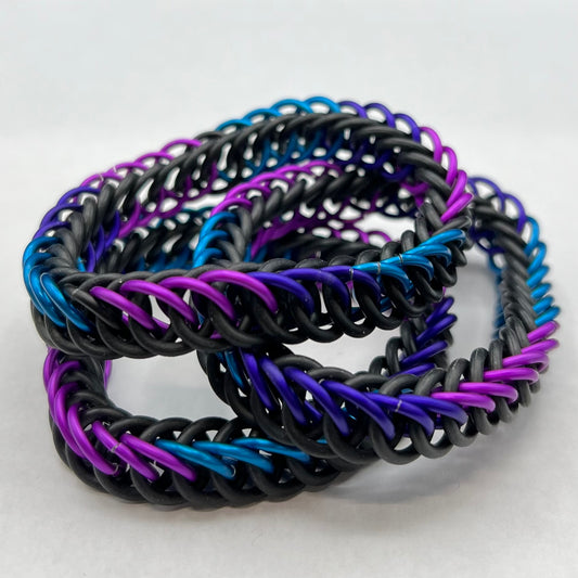 BISEXUAL PRIDE CHAINMAIL BRACELET