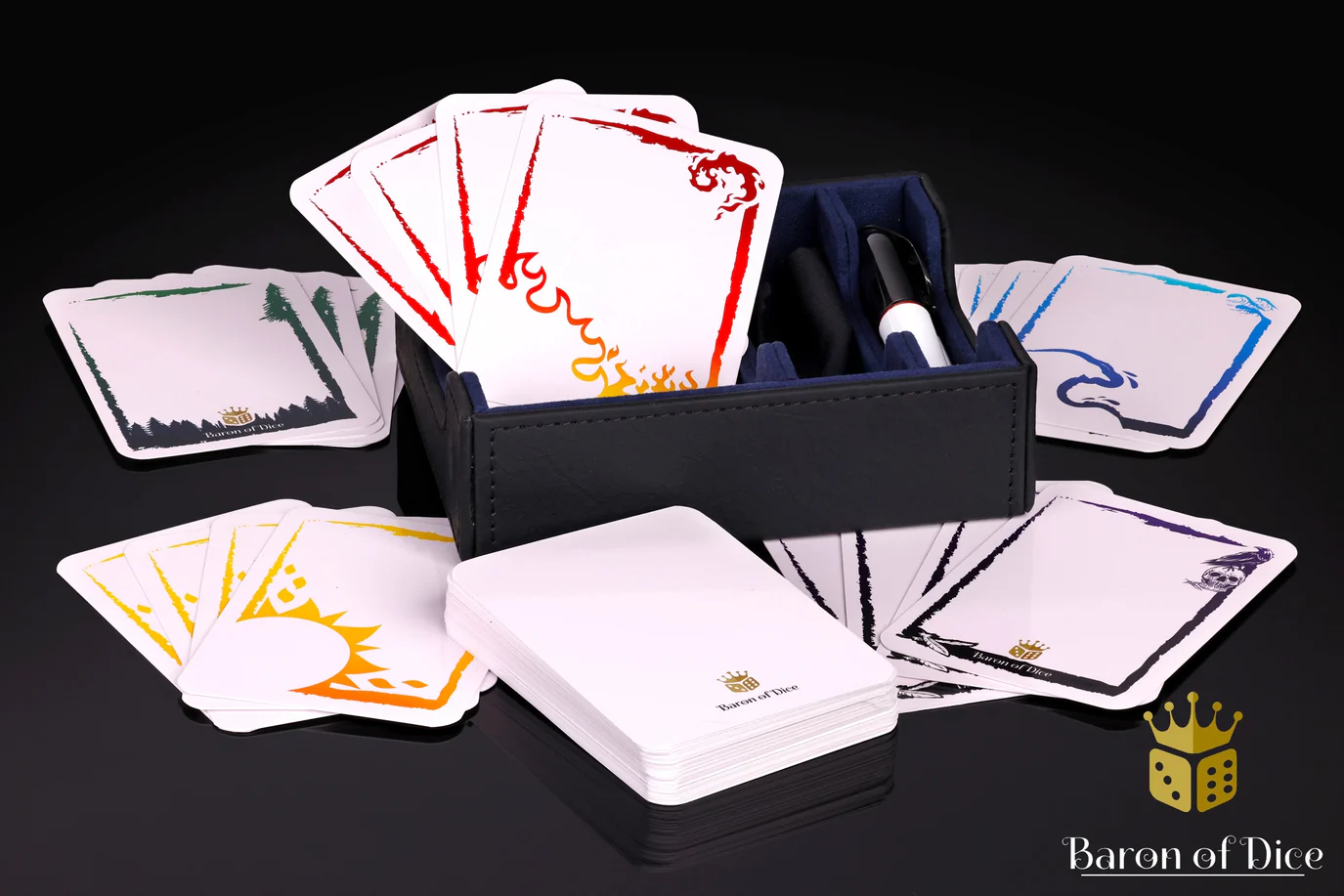 BARON OF DICE DOUBLE SIDED REUSABLE TOKENS AND BOX