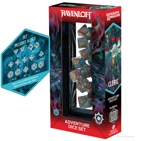 D&D ADVENTURE DICE: RAVENLOFT CLERIC BLUE/RED