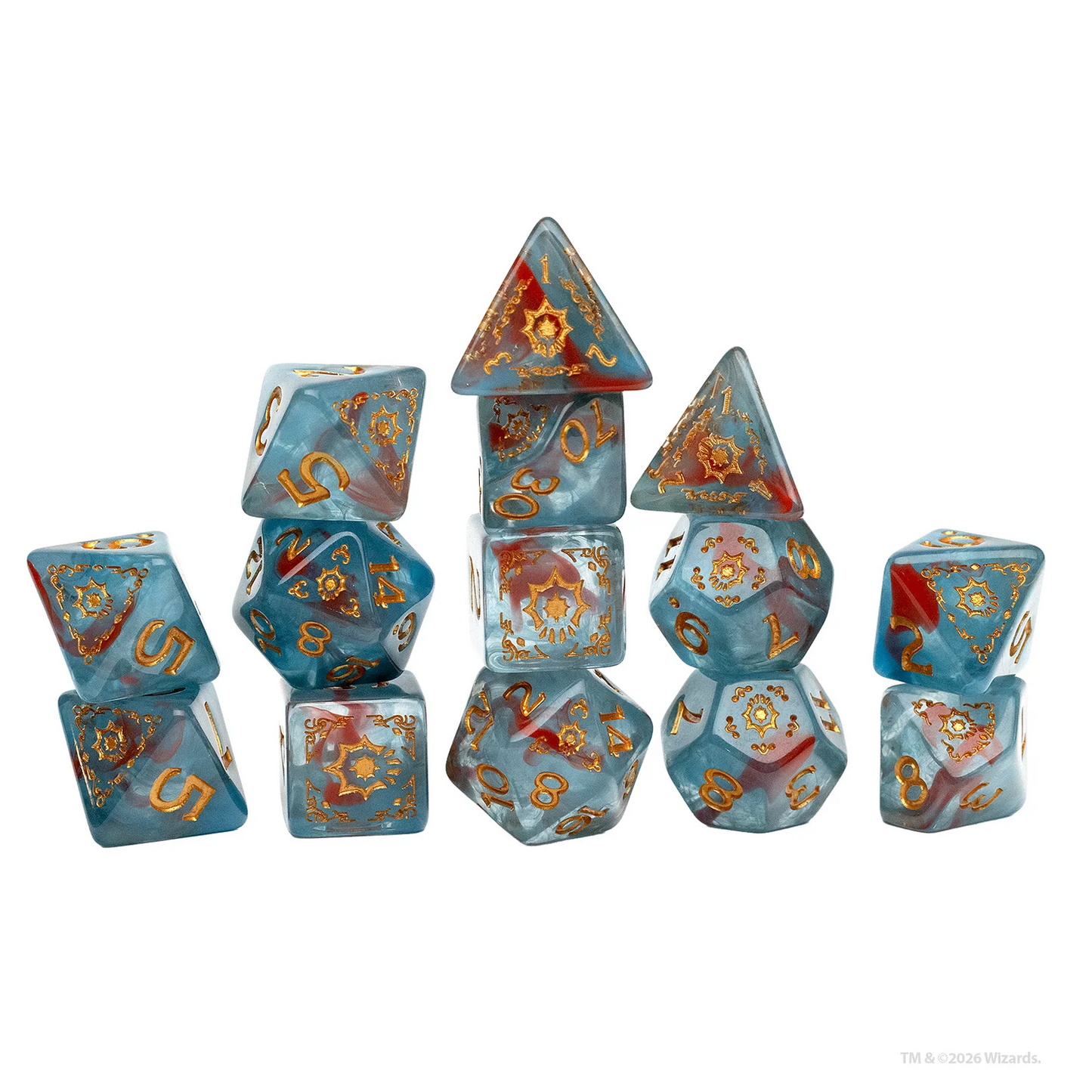 D&D ADVENTURE DICE: RAVENLOFT CLERIC BLUE/RED