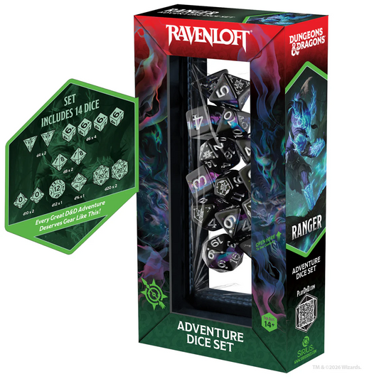 D&D ADVENTURE DICE: RAVENLOFT RANGER BLACK/BLUE