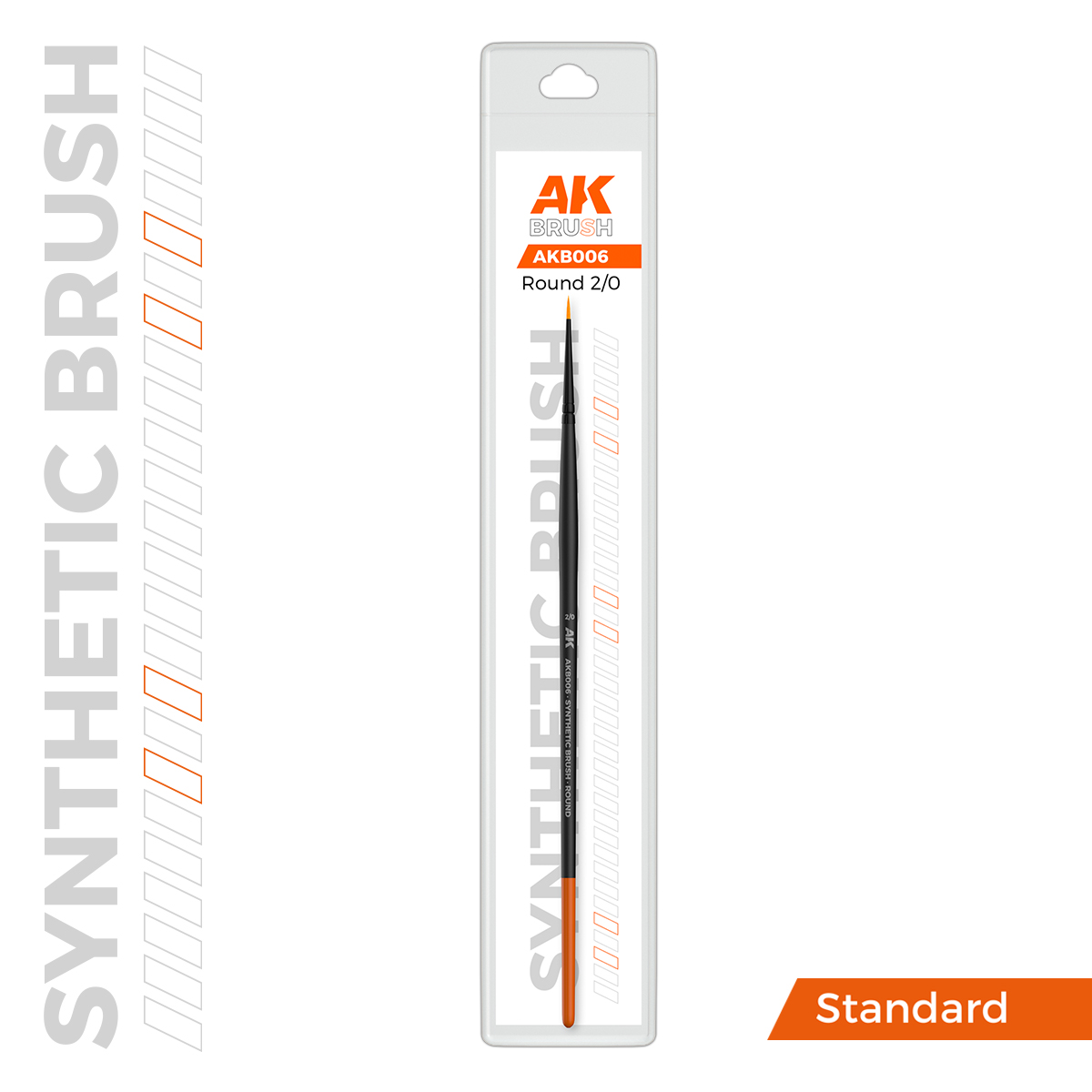 AK SYNTHETIC BRUSH ROUND 2/0