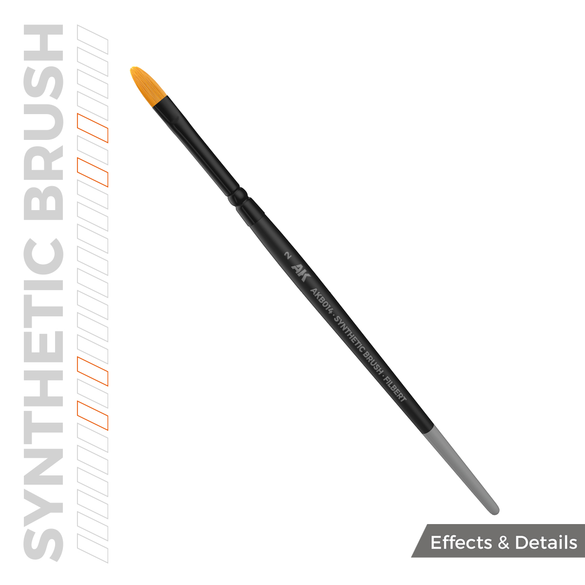 AK SYNTHETIC BRUSH FILBERT 2