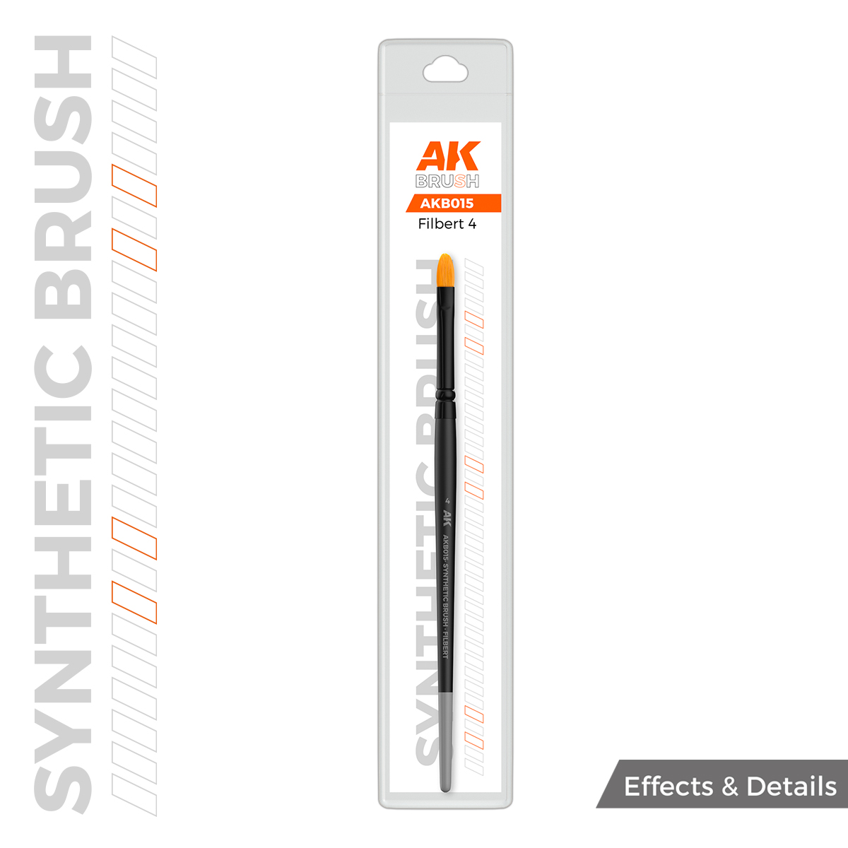 AK SYNTHETIC BRUSH FILBERT 4
