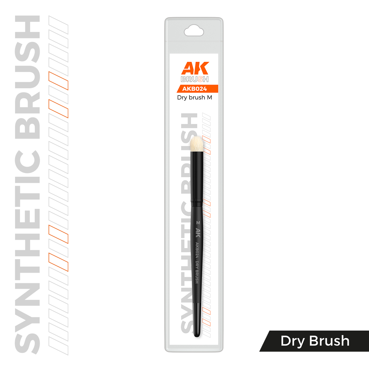 AK SYNTHETIC BRUSH DRYBRUSH M
