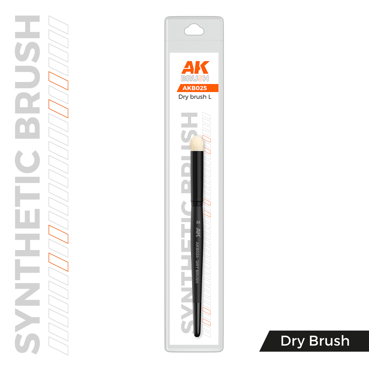 AK SYNTHETIC BRUSH DRYBRUSH L