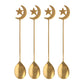SET OF 4 STAR AND MOON TEASPOONS