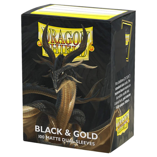 DRAGON SHIELD: MATTE DUAL SLEEVES BLACK & GOLD