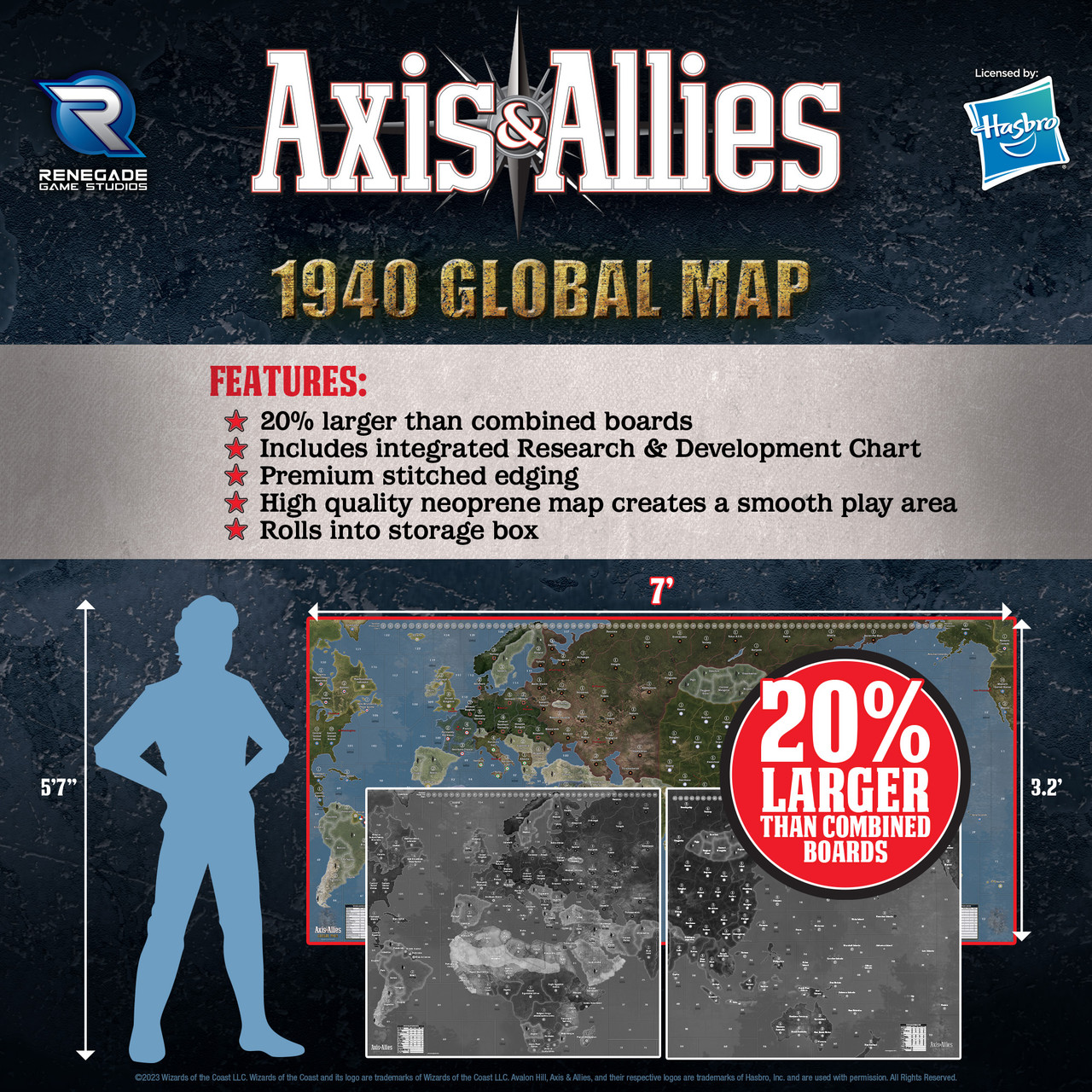 AXIS & ALLIES 1940 GLOBAL MAP