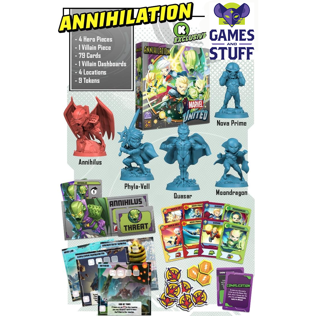 MARVEL UNITED MULTIVERSE ANNIHILATION KICKSTARTER EXCLUSIVE