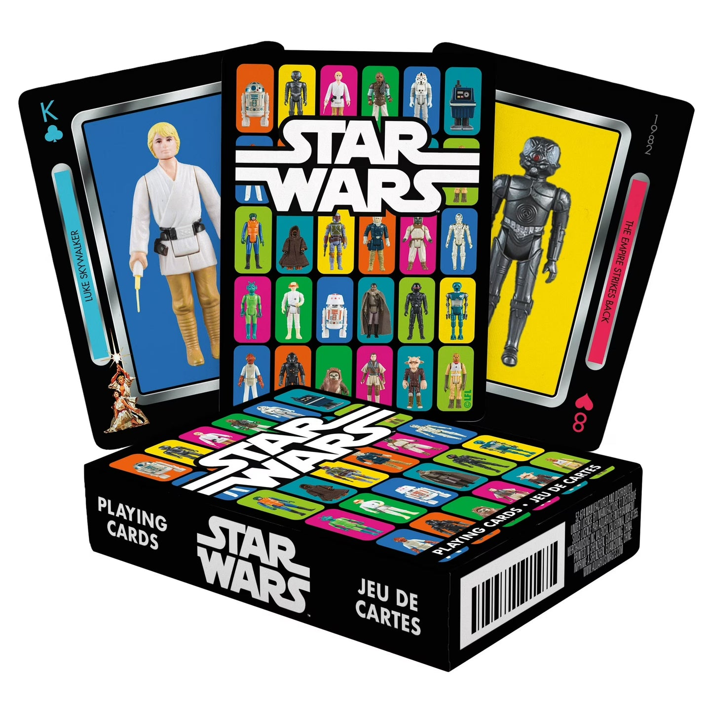 STAR WARS ACTION FIGURES PLAYING CARDS