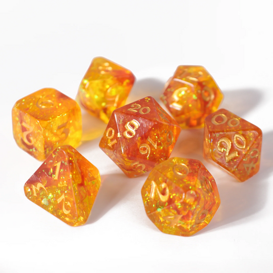 AUTUMN COURT 7PC POLY DICE SET