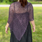 POPCORN KNIT PONCHO OR SHAWL