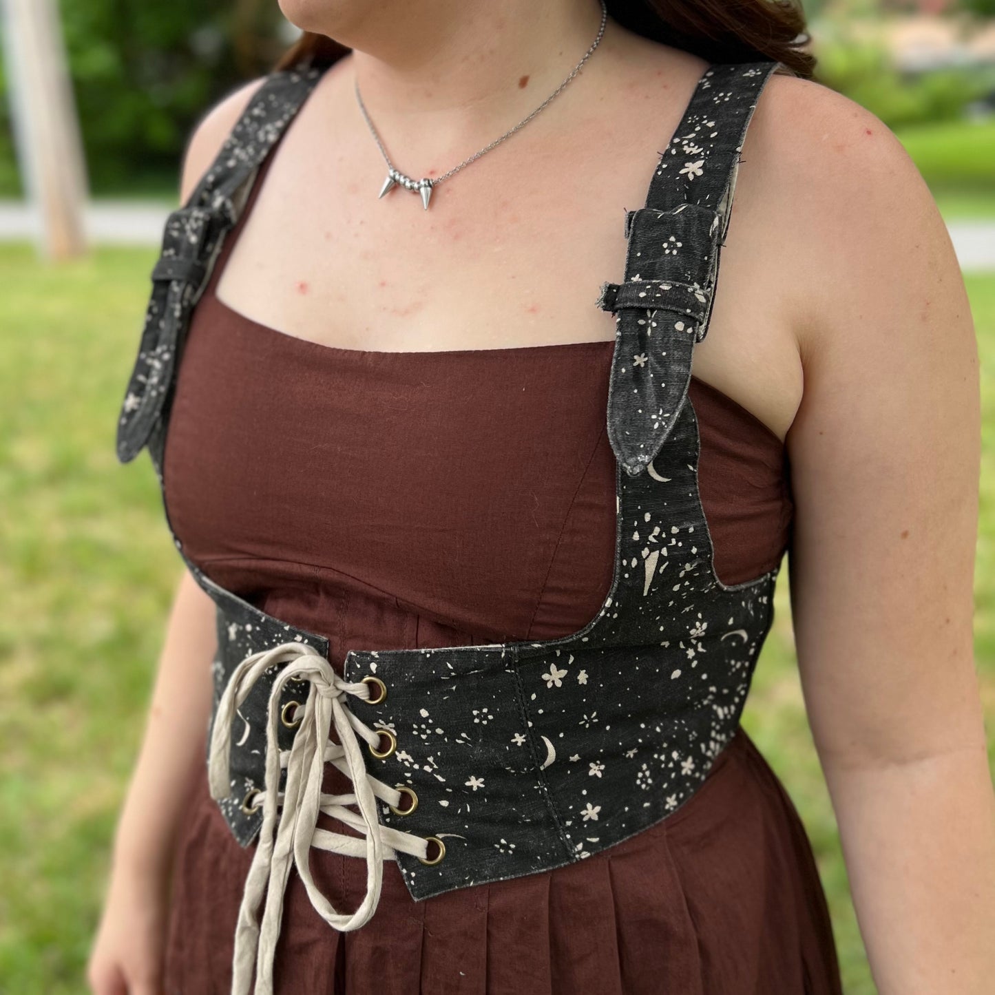 CELESTIAL CORSET VEST - BLACK
