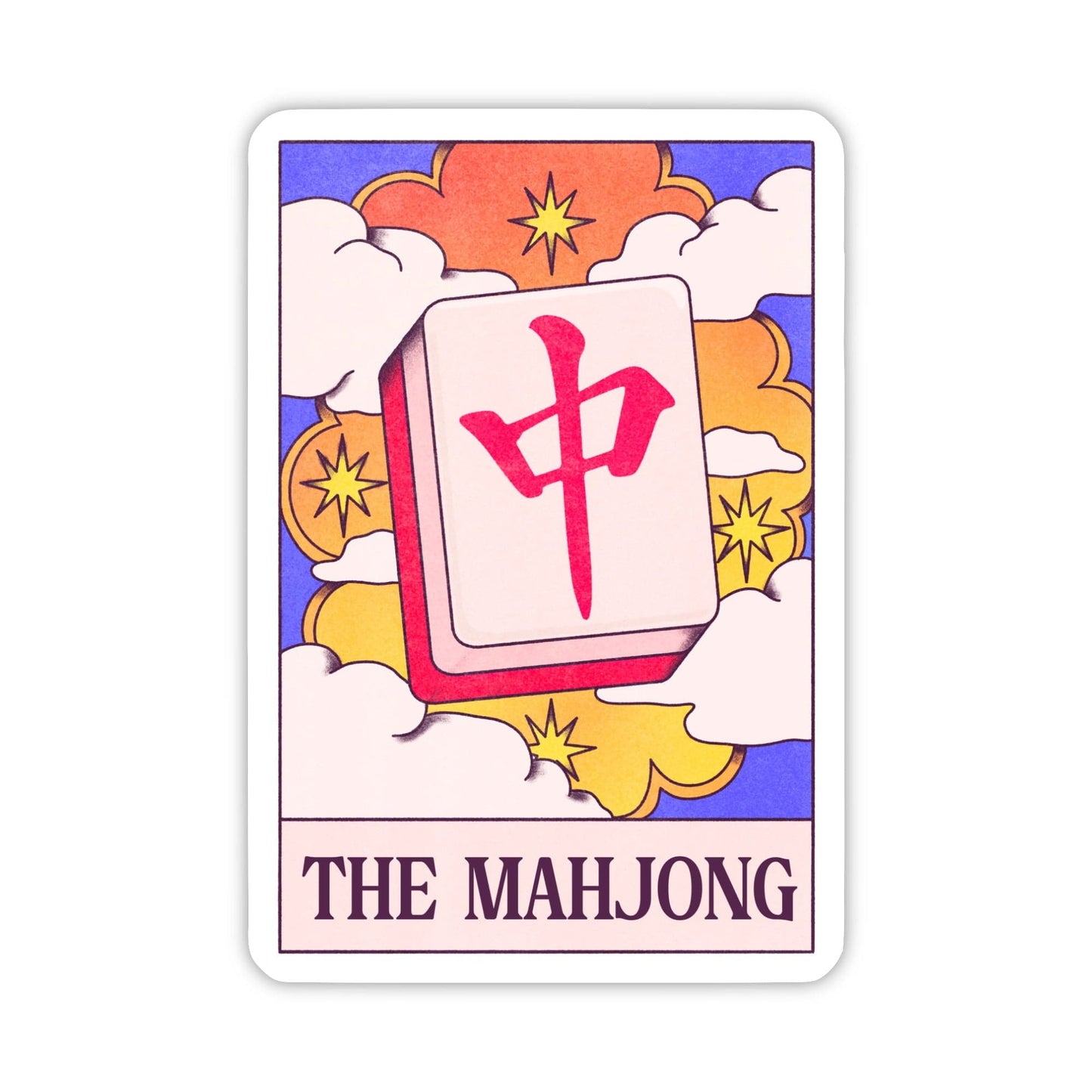 "THE MAHJONG" TAROT CARD STICKER