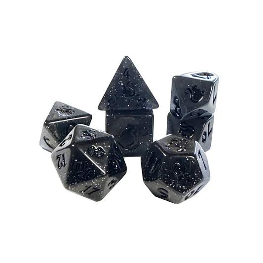 KITTY CLACKS 7 PC DICE SET: SHADOW
