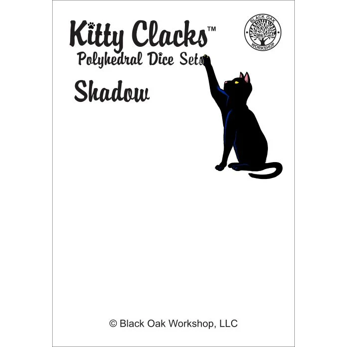 KITTY CLACKS 7 PC DICE SET: SHADOW