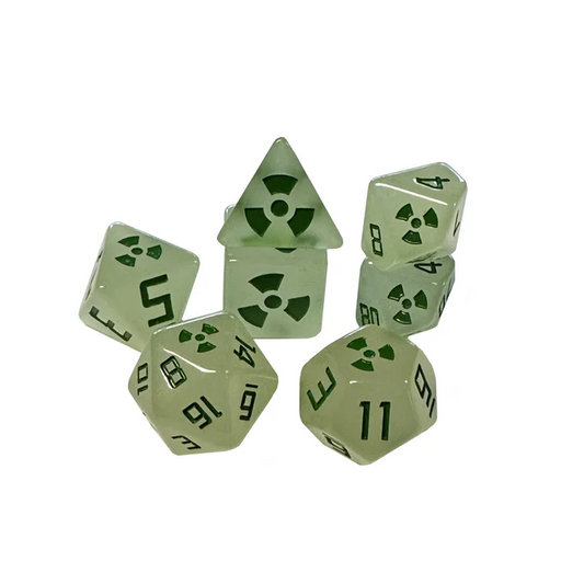 POLY DICE SET 7PC RADIOACTIVE