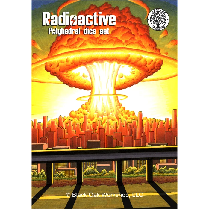 POLY DICE SET 7PC RADIOACTIVE