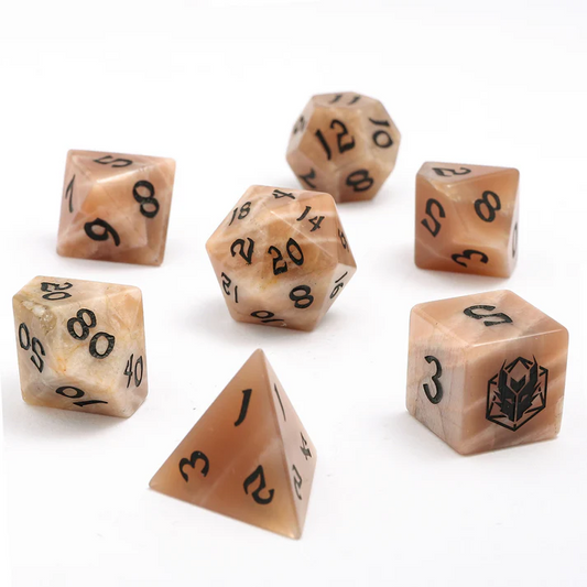 DRAGON'S HOARD GEMSTONE DICE SET: MOONSTONE