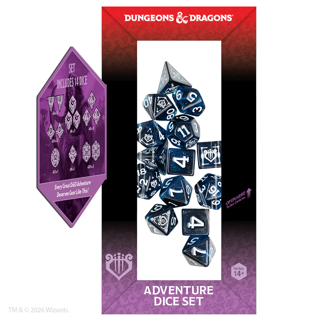 D&D ADVENTURE DICE: BARD BLUE/BLACK