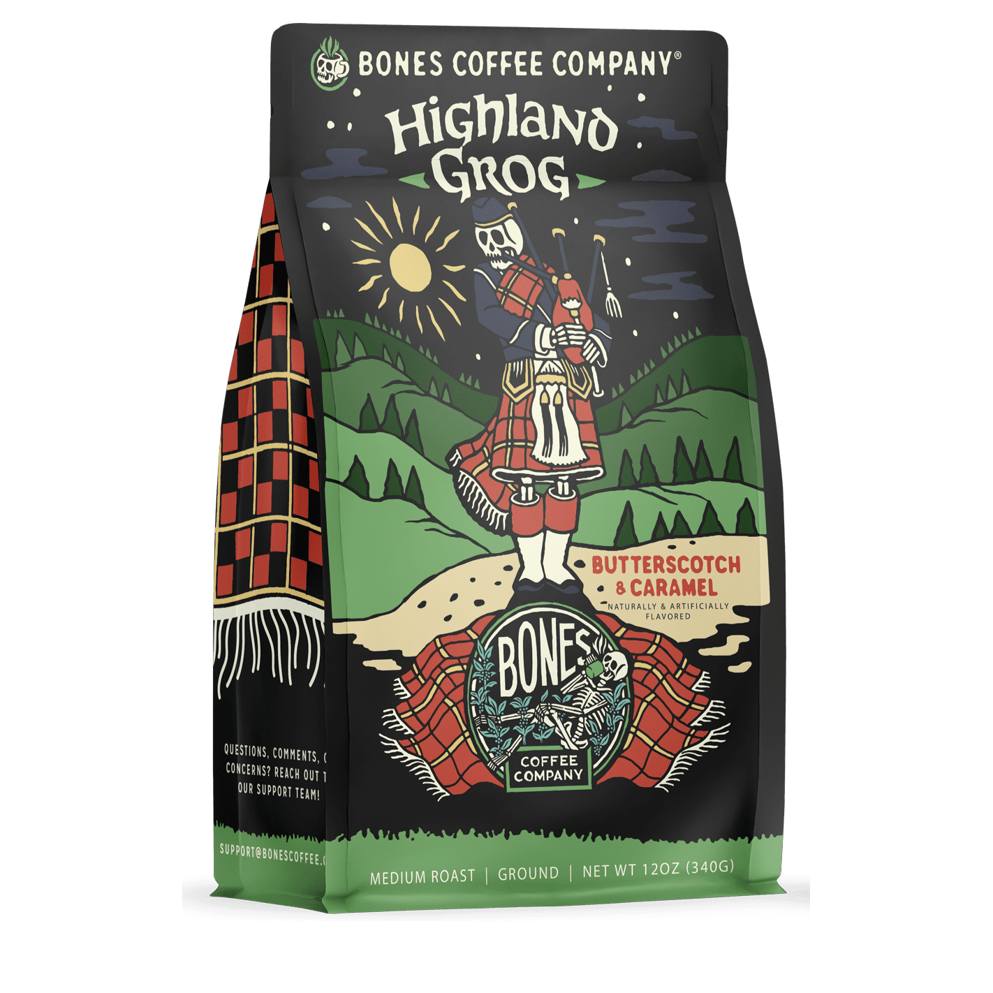 BONES COFFEE HIGHLAND GROG 12OZ GROUND COFFEE
