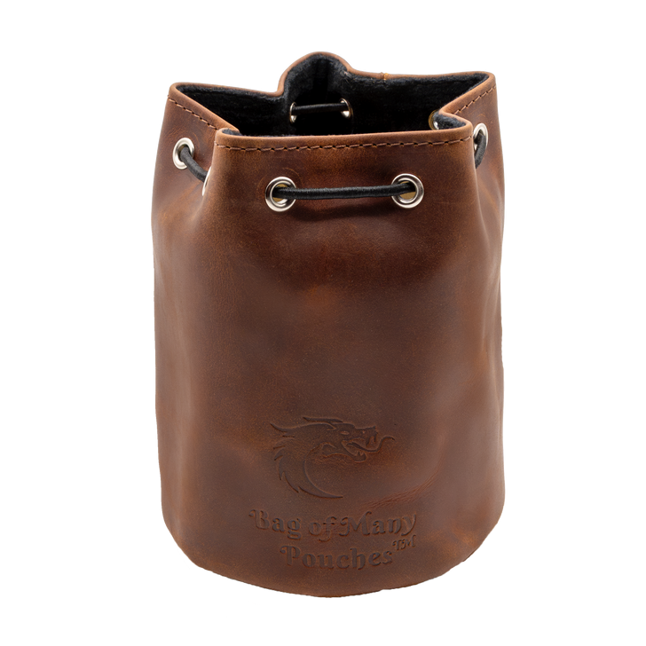 ULIMATE BAG OF MANY POUCHES: LEATHER DICE BAG