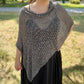 POPCORN KNIT PONCHO OR SHAWL