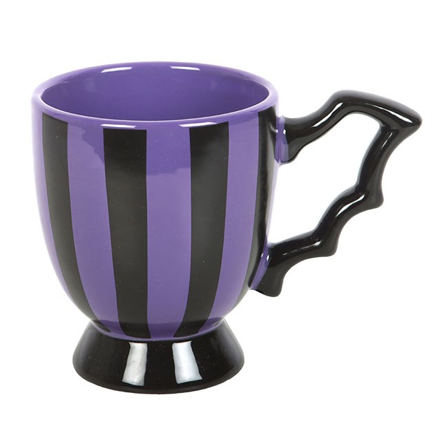 PURPLE STRIPED BAT WING TEACUP
