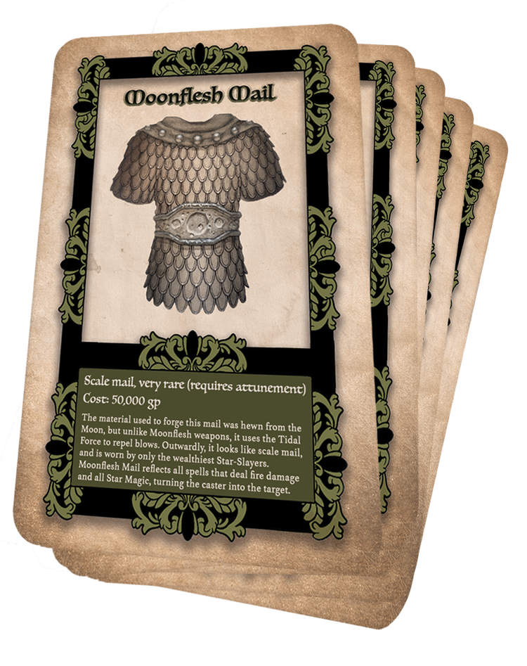 ASTROMYTHOS: LAIR OF THE SPIDER LORD 5E SPELL & ITEM CARDS