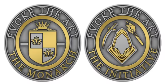 EVOKE THE ART - THE INITIATIVE/THE MONARCH TWO SIDED METAL COIN