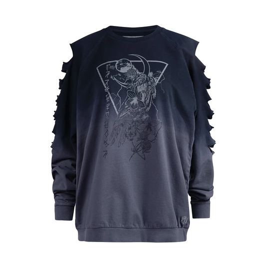 YASHA SLASH SLEEVE SWEATSHIRT