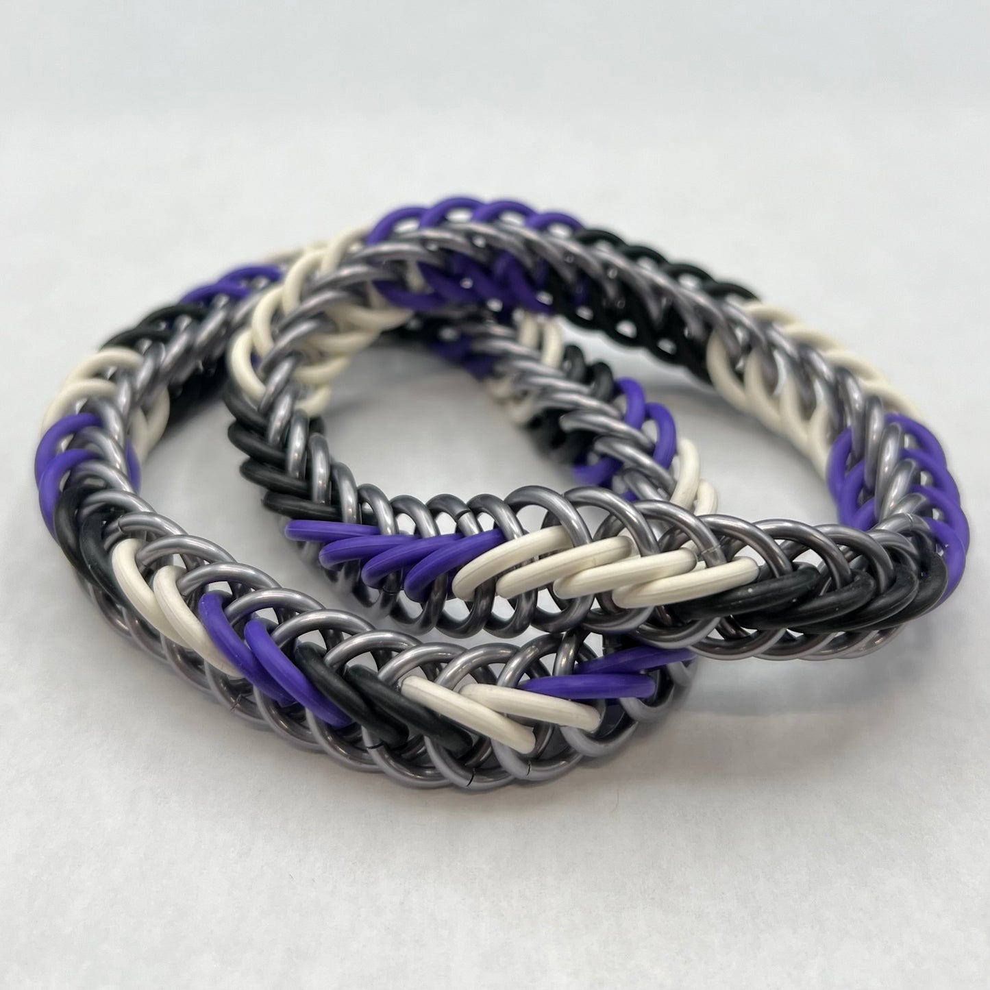 ASEXUAL PRIDE CHAINMAIL BRACELET
