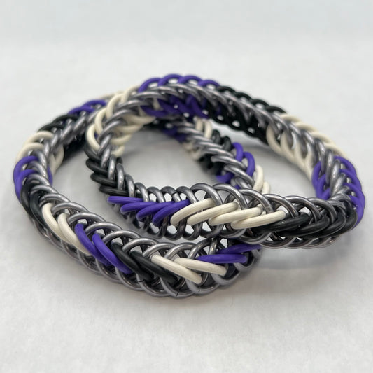 ASEXUAL PRIDE CHAINMAIL BRACELET