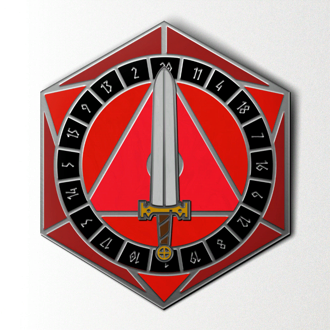 D20 SPINNER PIN ASSORTED COLORS