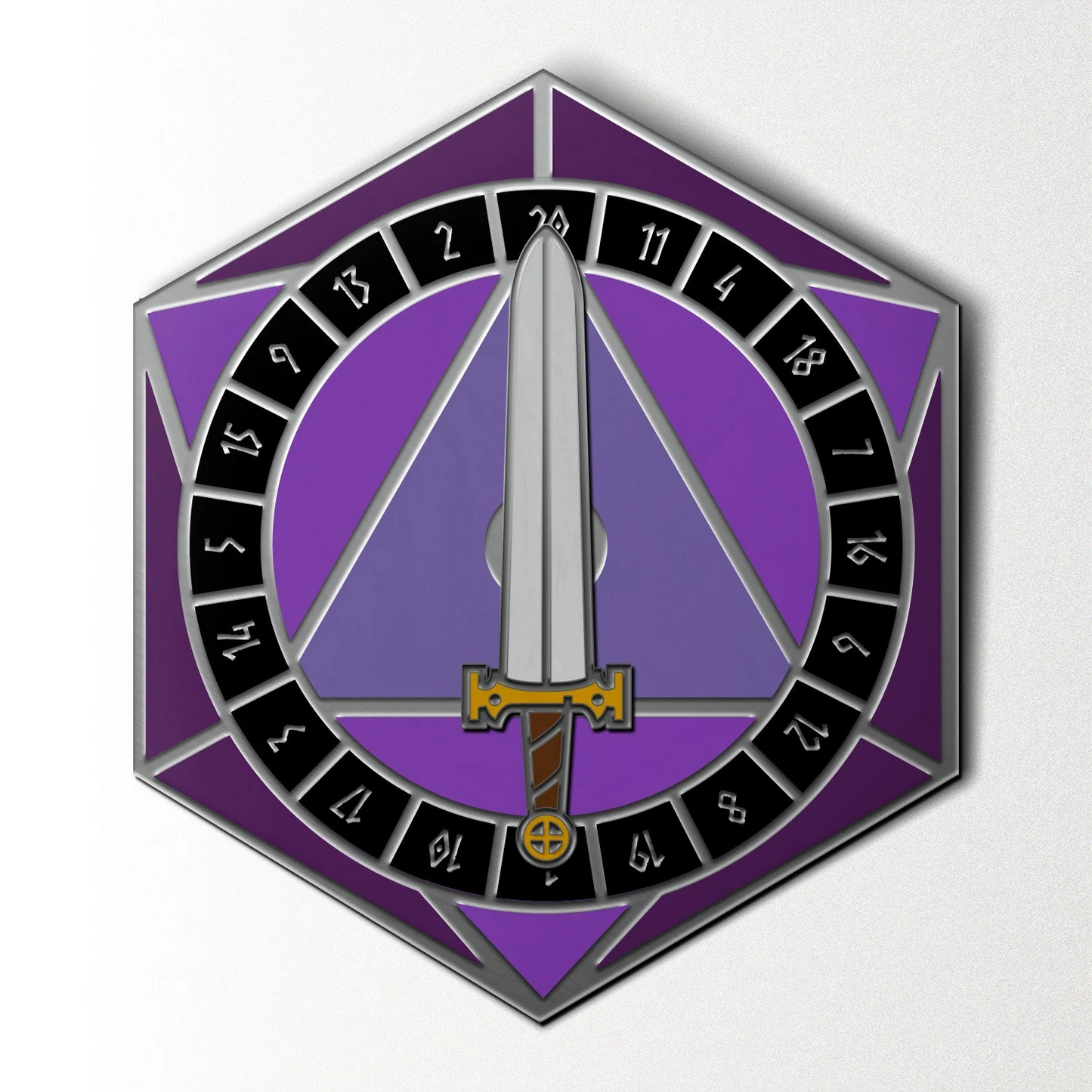 D20 SPINNER PIN ASSORTED COLORS