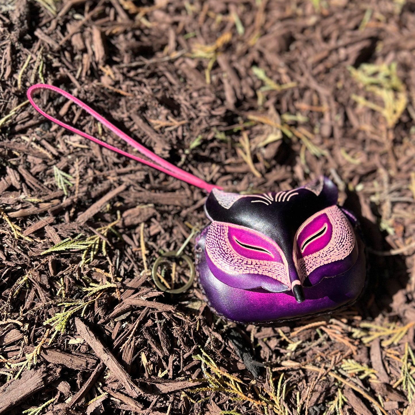 PURPLE FOX LEATHER COIN PURSE